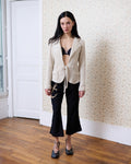 Miu Miu Cream Jacket with Embellishment