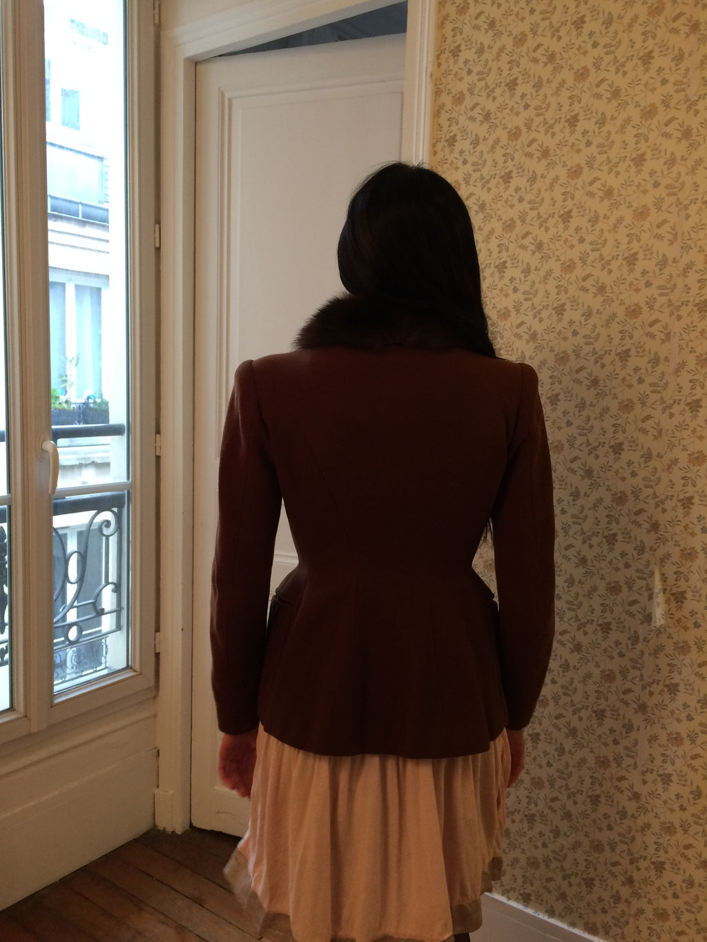 Jean Patou Fox Fur Collar Jacket