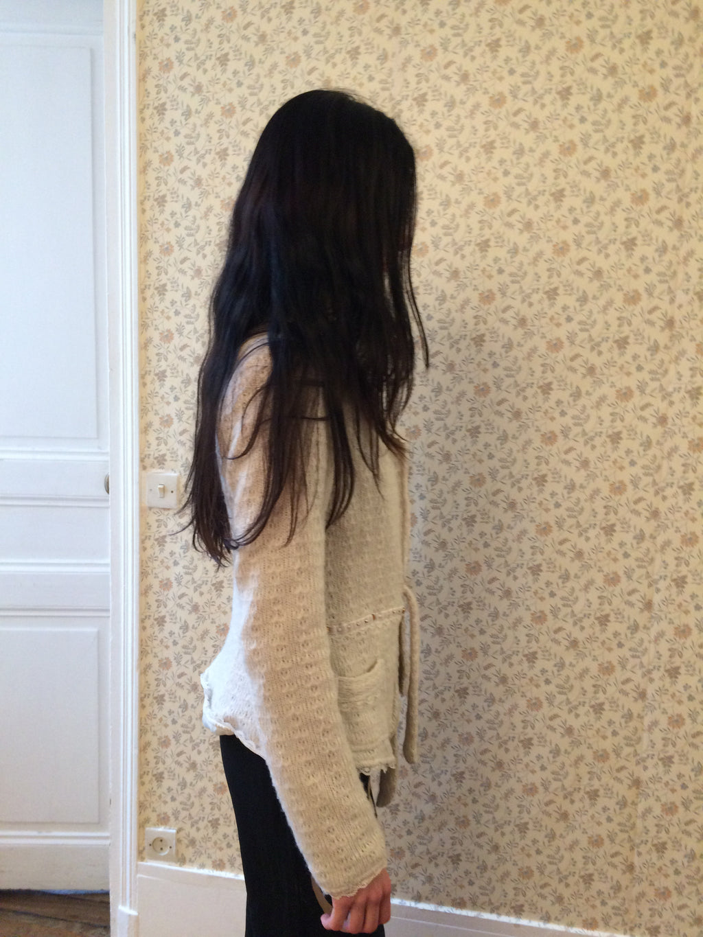 Miu Miu Cream Jacket with Embellishment