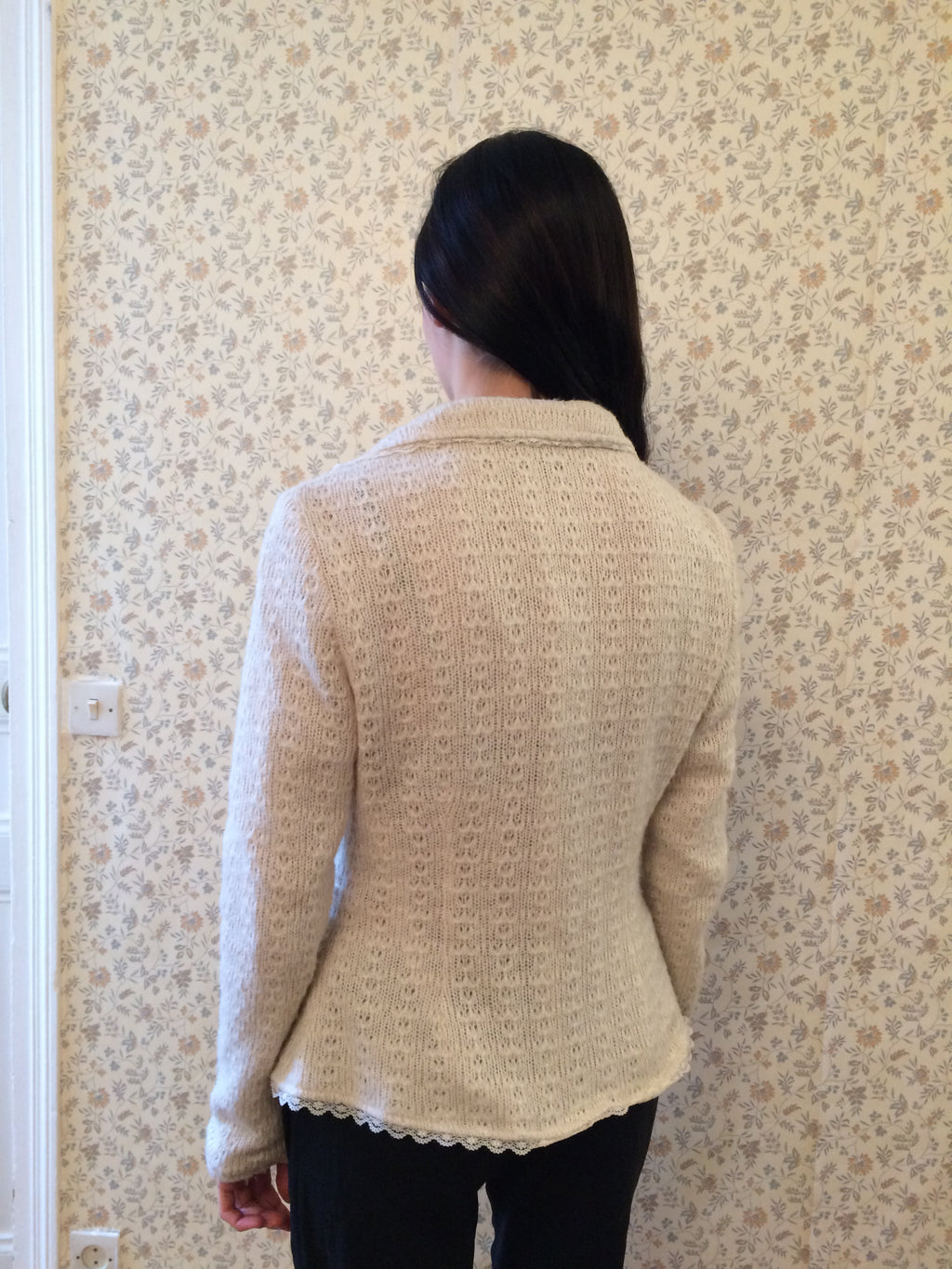 Miu Miu Cream Jacket with Embellishment