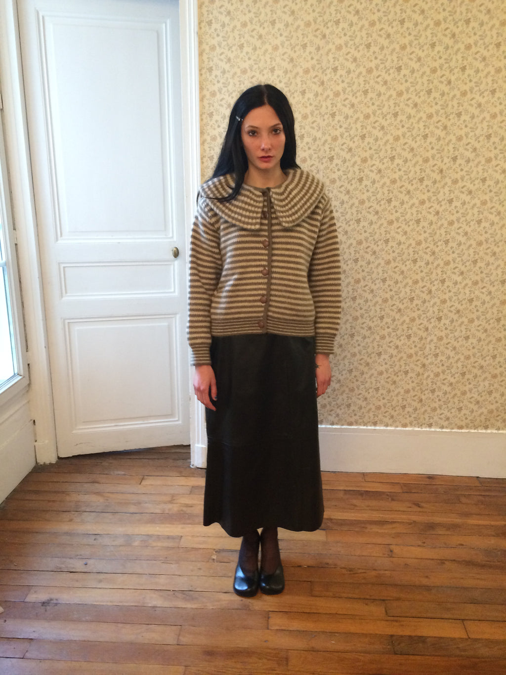 Chloe Striped Wool Cardigan
