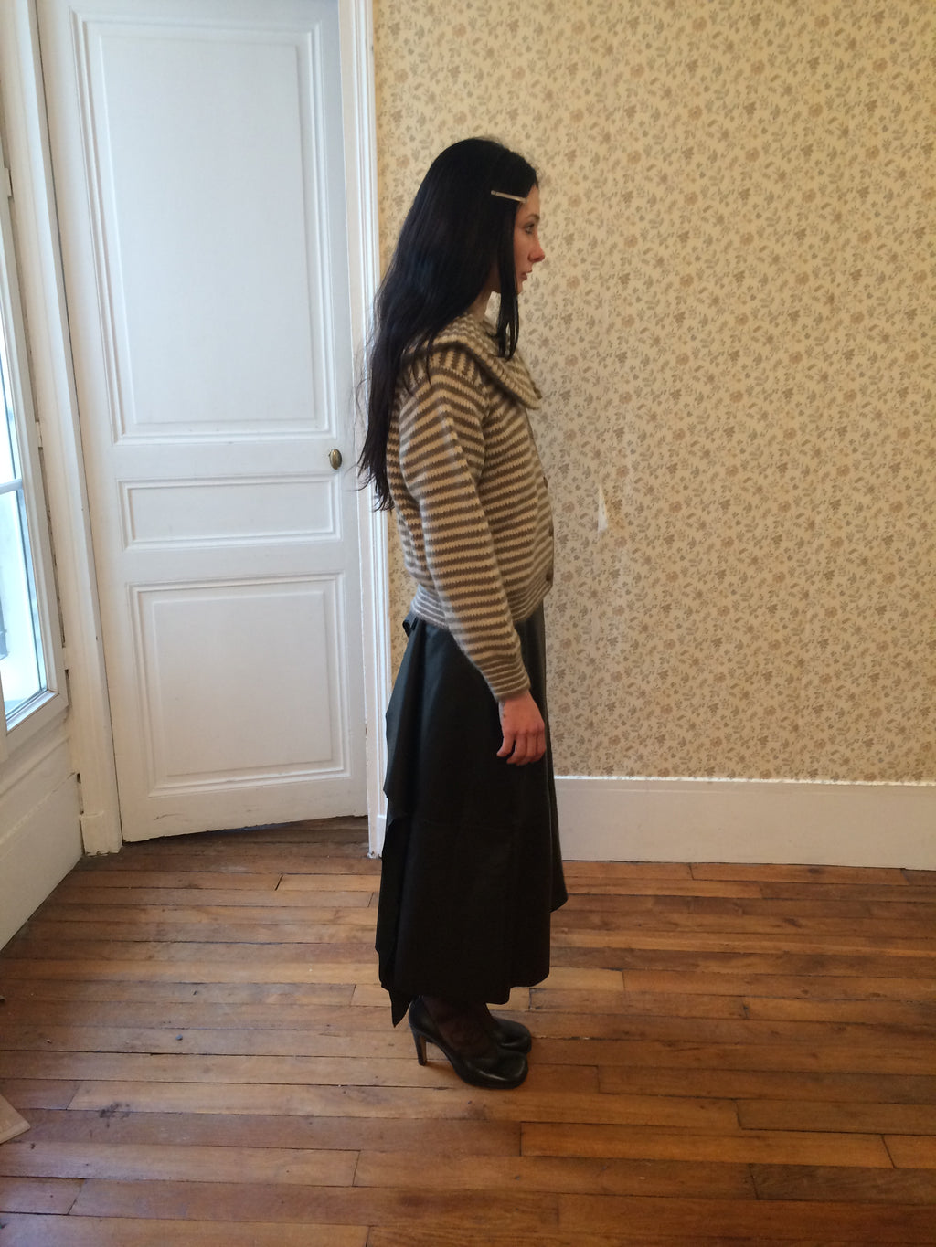 Chloe Striped Wool Cardigan