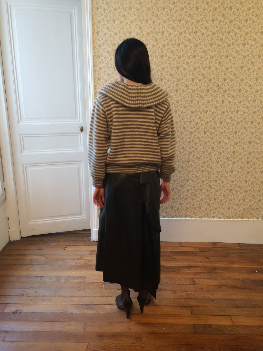 Chloe Striped Wool Cardigan