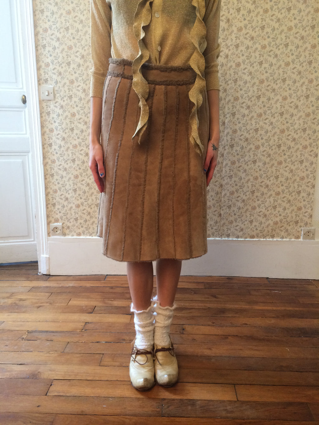 Ruffo Research A.F. Vandevorst Shearling Skirt