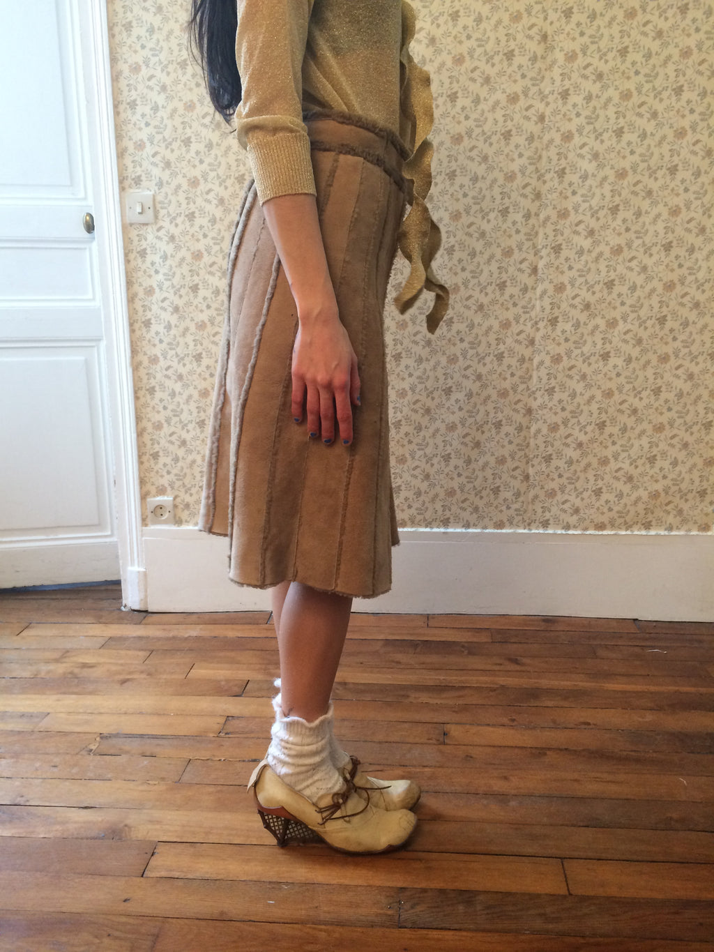 Ruffo Research A.F. Vandevorst Shearling Skirt